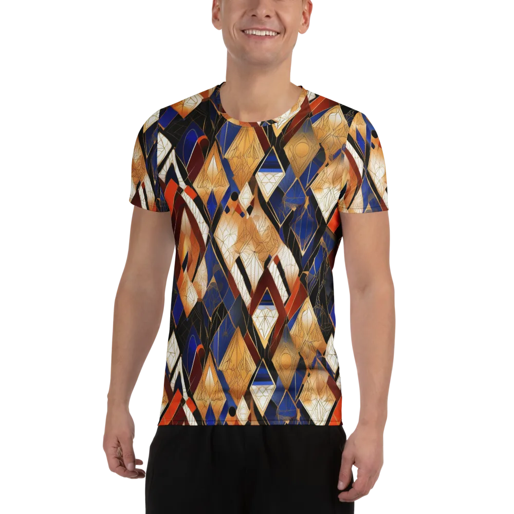 Royal Geometry on Men's Athletic T-Shirt — Front