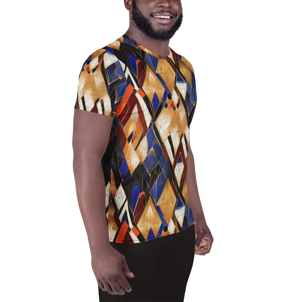 Royal Geometry on Men's Athletic T-Shirt — Right