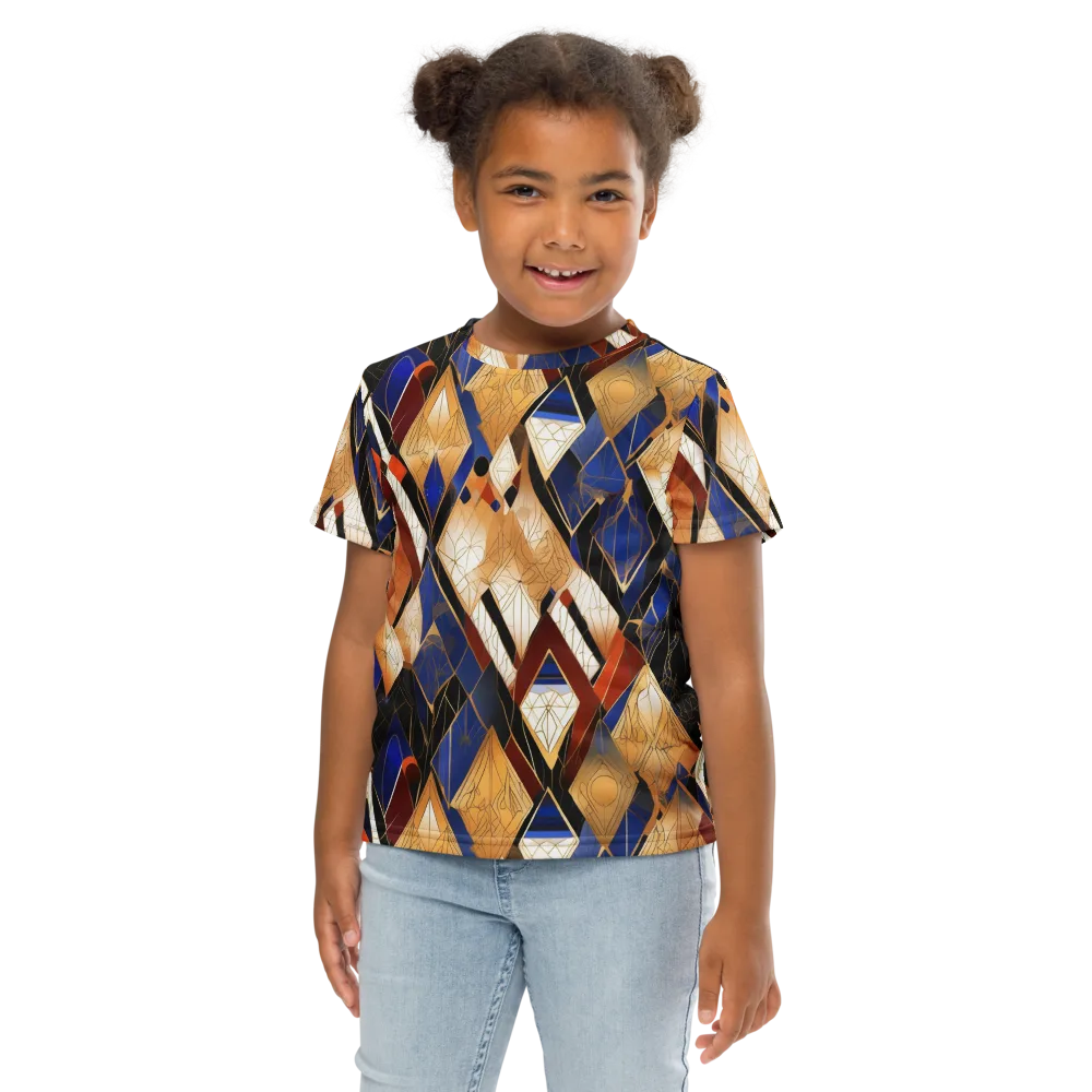 Royal Geometry on Kids Crew Neck T-Shirt — Front