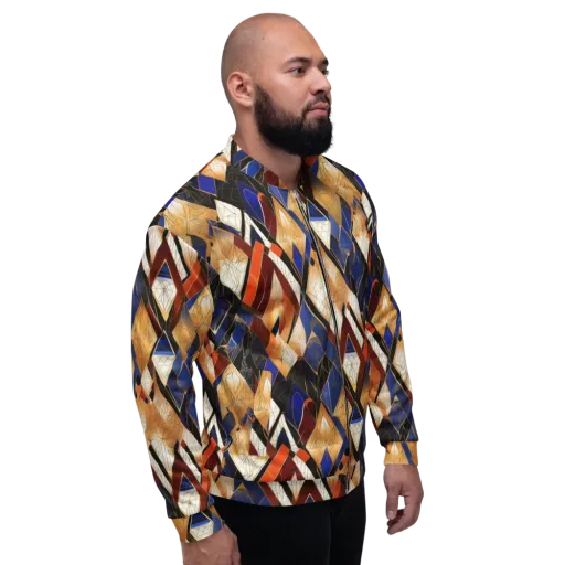 Royal Geometry on a Bomber Jacket