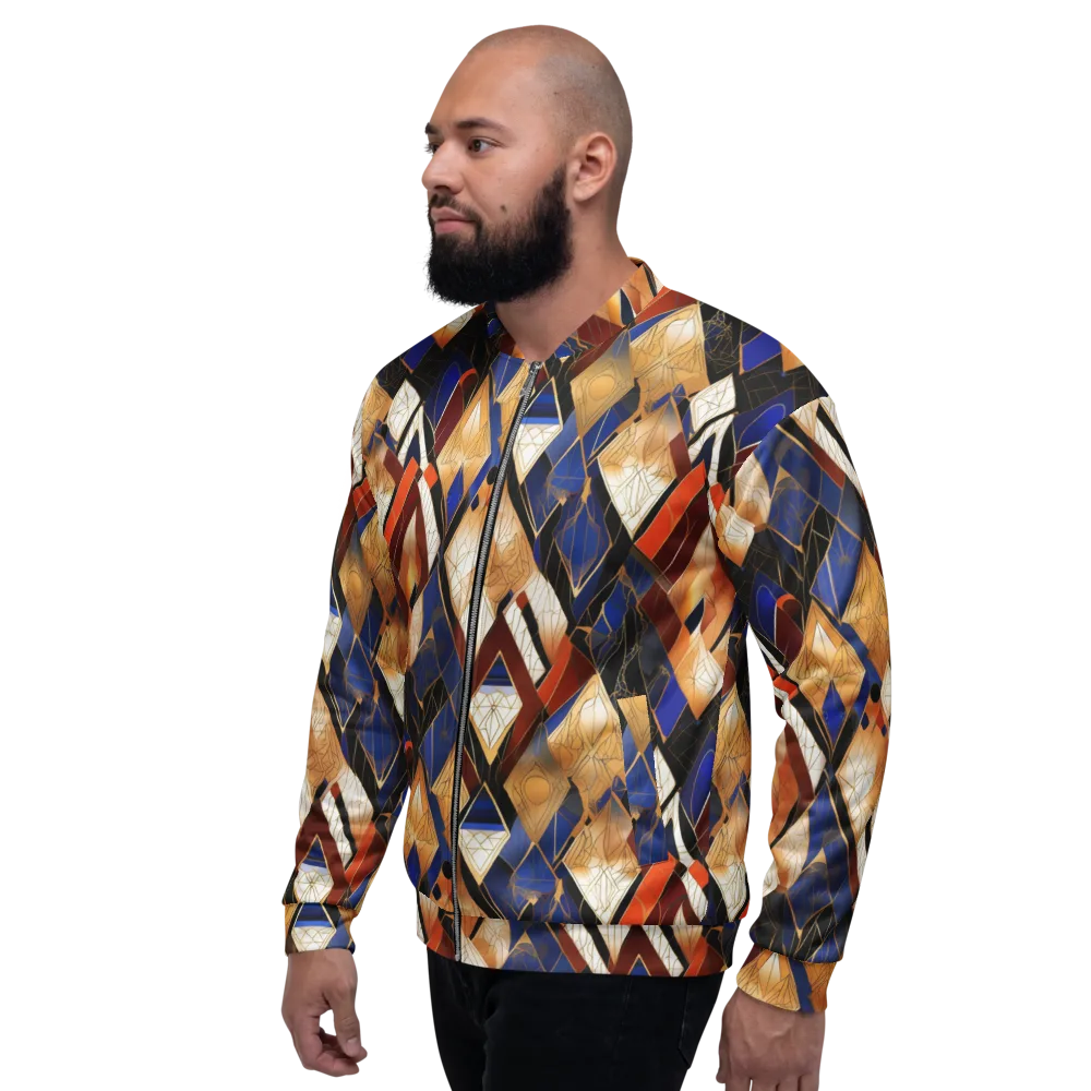 Royal Geometry on Bomber Jacket — Left