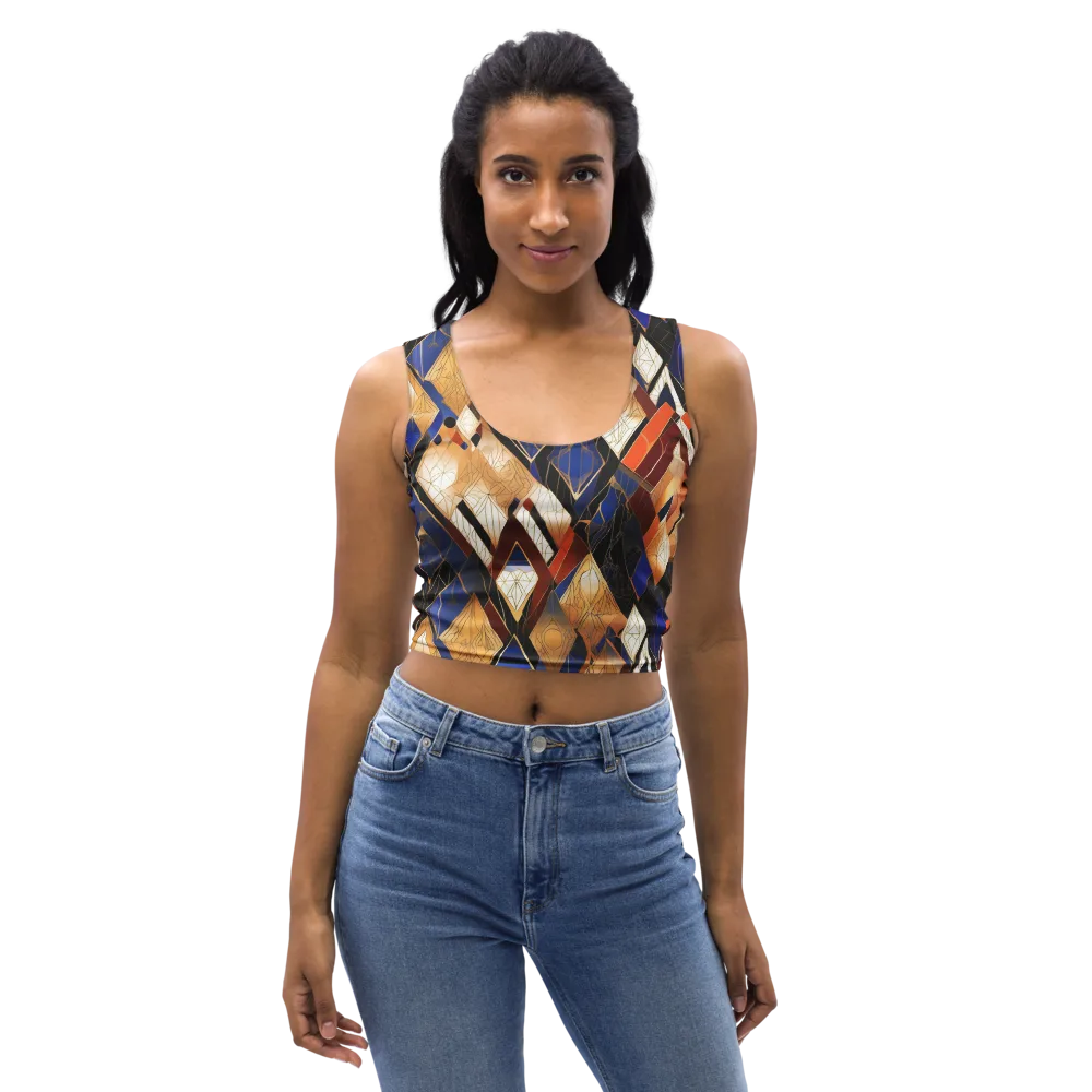 Royal Geometry on Crop Top — Front