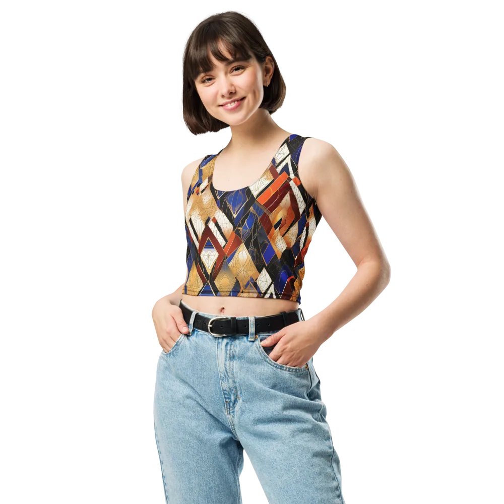 Royal Geometry on Crop Top — Front