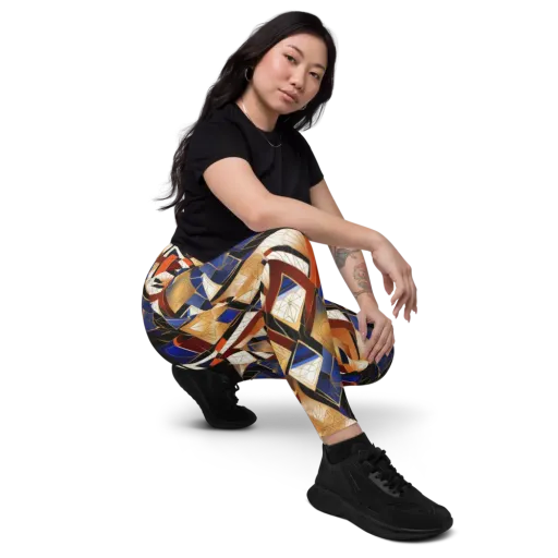 Royal Geometry on a Leggings with Pockets