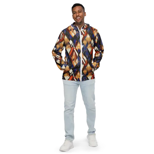 Royal Geometry on a Men's Windbreaker