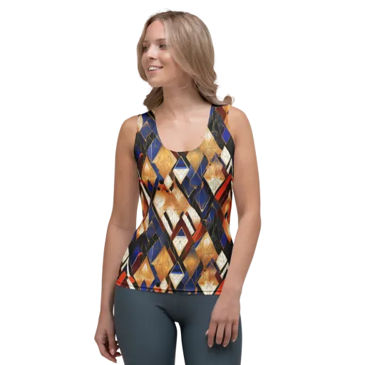 Royal Geometry on a Women's Tank Top