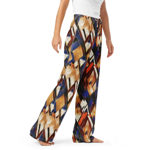 Royal Geometry on a Women's Pajama Pants