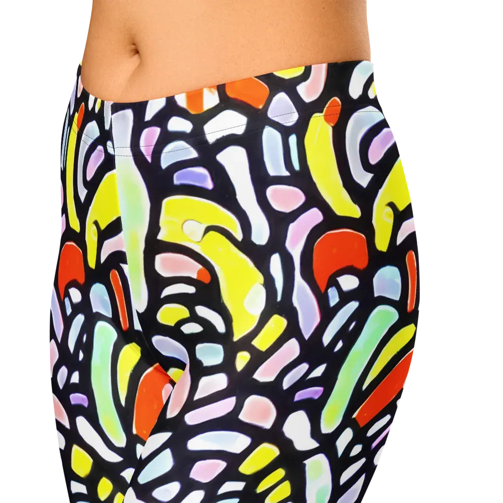 Cubist Carousel on Capri Leggings — Zoomed-in