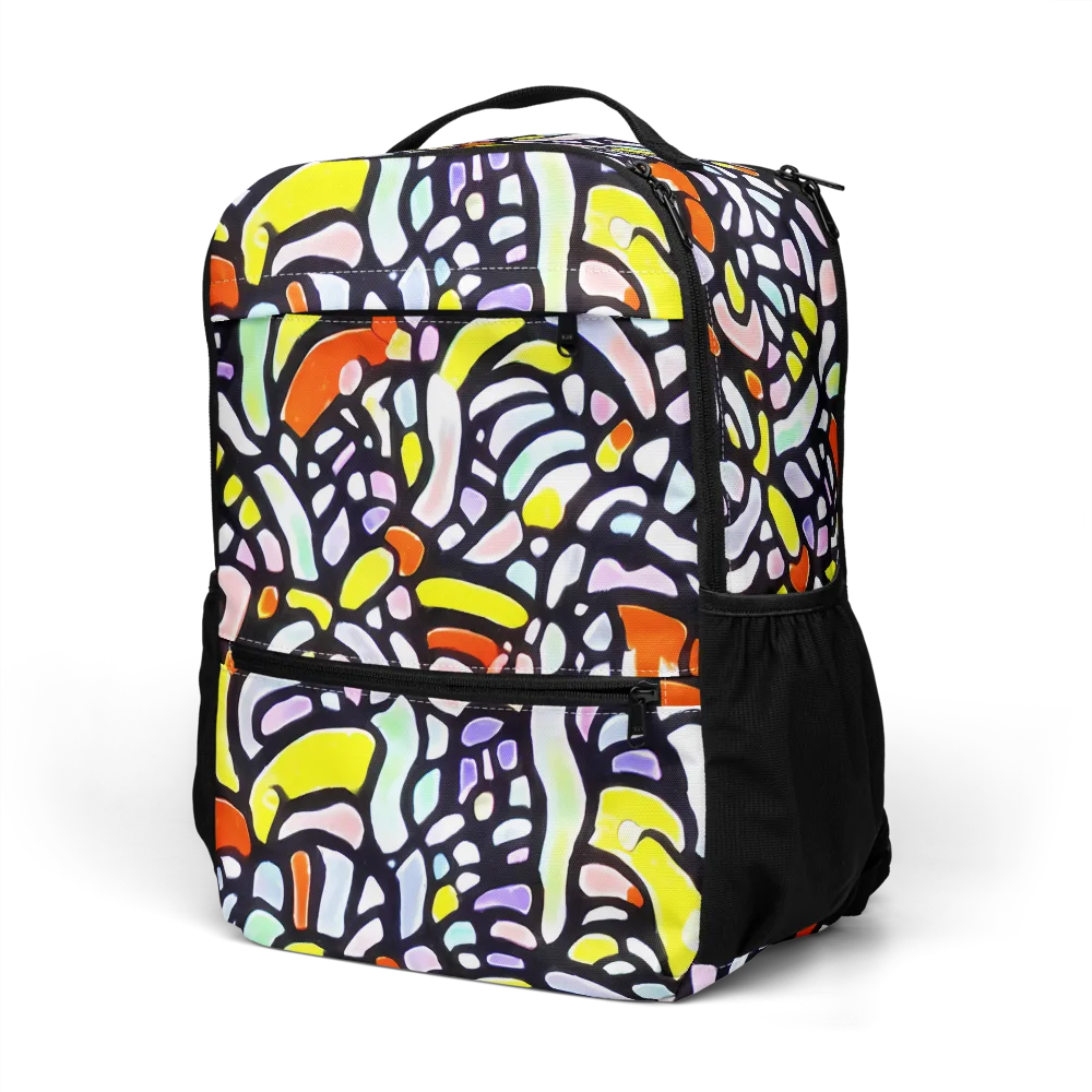 Cubist Carousel on Utility Backpack — Left Front
