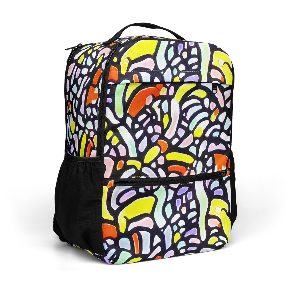 Cubist Carousel on Utility Backpack — Right Front