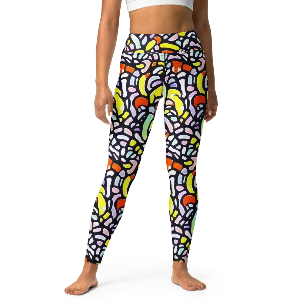 Cubist Carousel on Yoga Leggings — Front