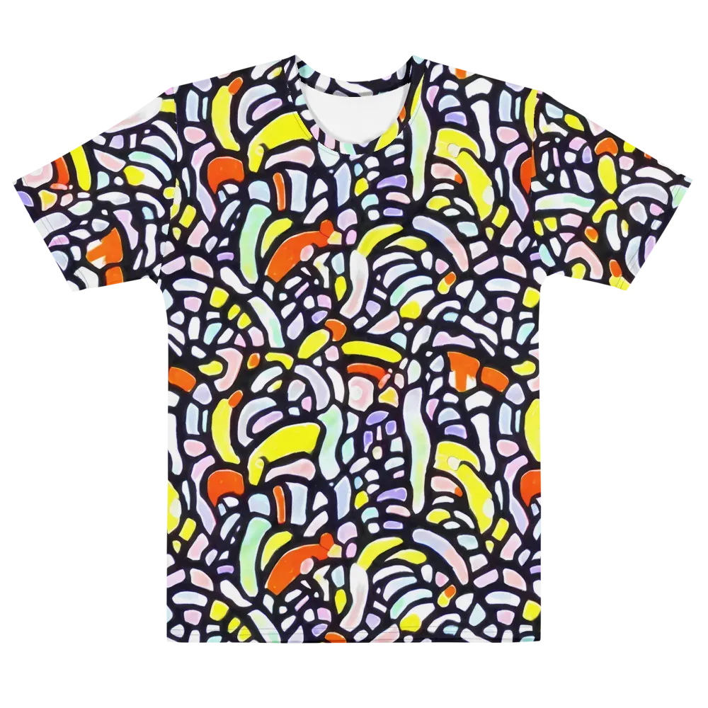 Cubist Carousel on Men's Cotton Crew Neck T-Shirt — Front