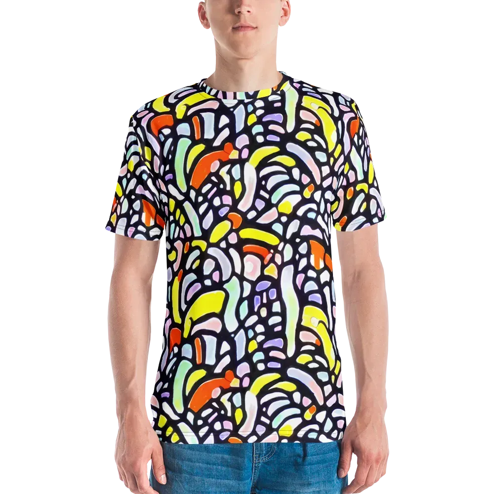 Cubist Carousel on Men's Crew Neck T-Shirt — Front