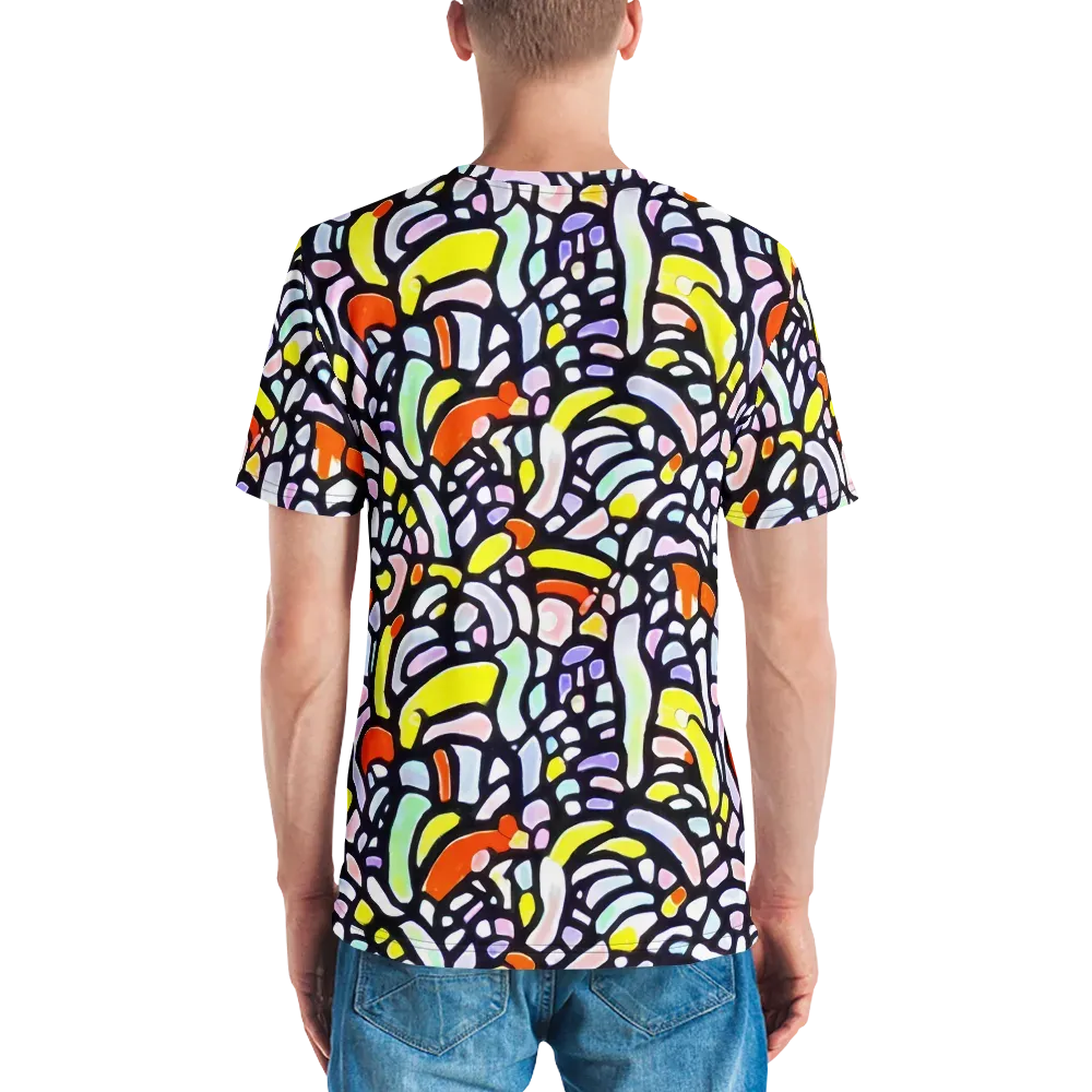 Cubist Carousel on Men's Crew Neck T-Shirt — Back