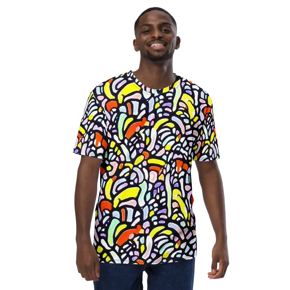 Cubist Carousel on Men's Crew Neck T-Shirt — Front