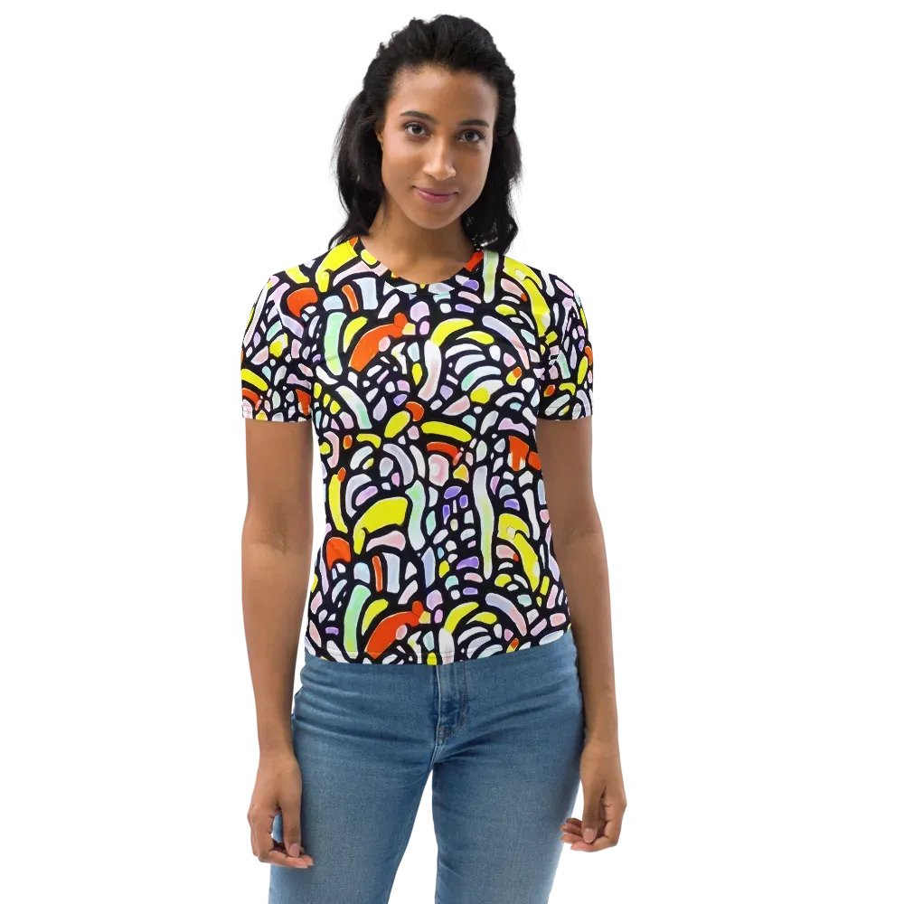 Cubist Carousel on Women's Crew Neck T-Shirt — Front
