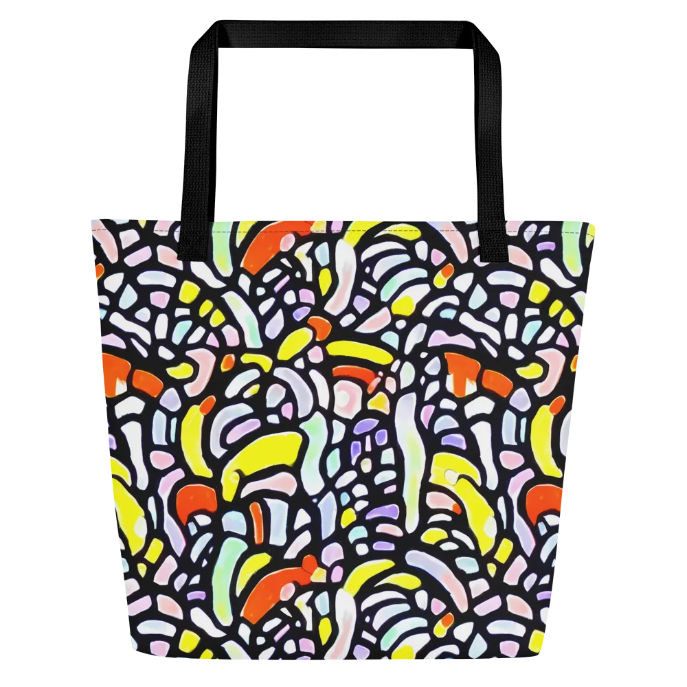 Cubist Carousel on Large Tote Bag W/ Pocket — Front
