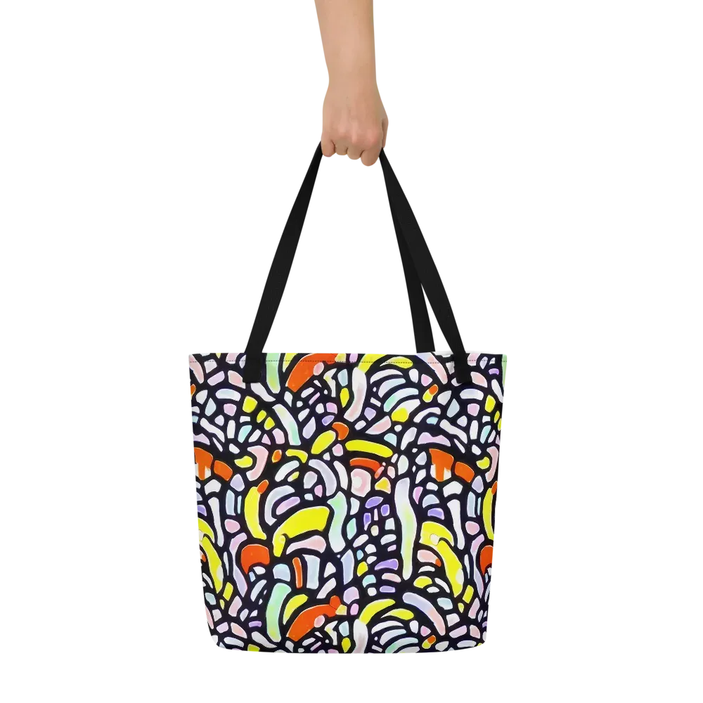 Cubist Carousel on Large Tote Bag W/ Pocket — Front