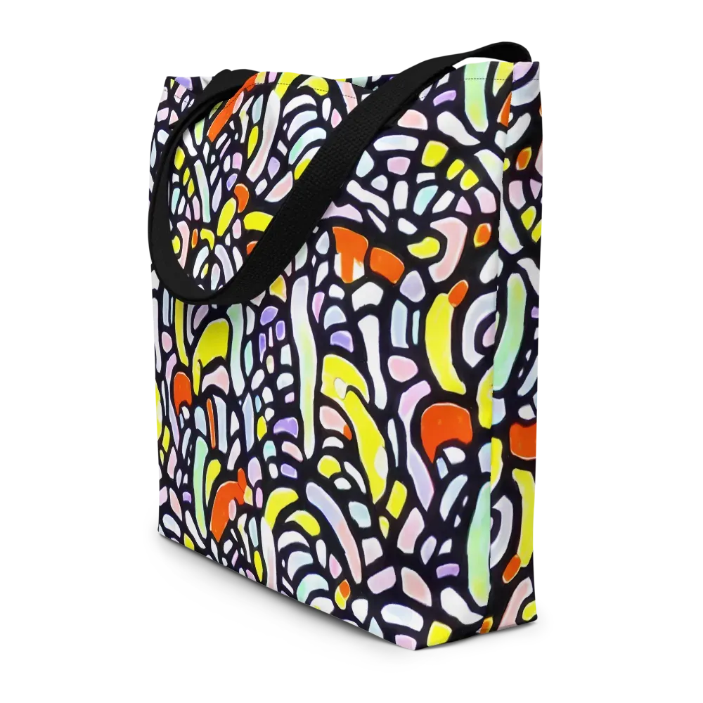Cubist Carousel on Large Tote Bag W/ Pocket — Front