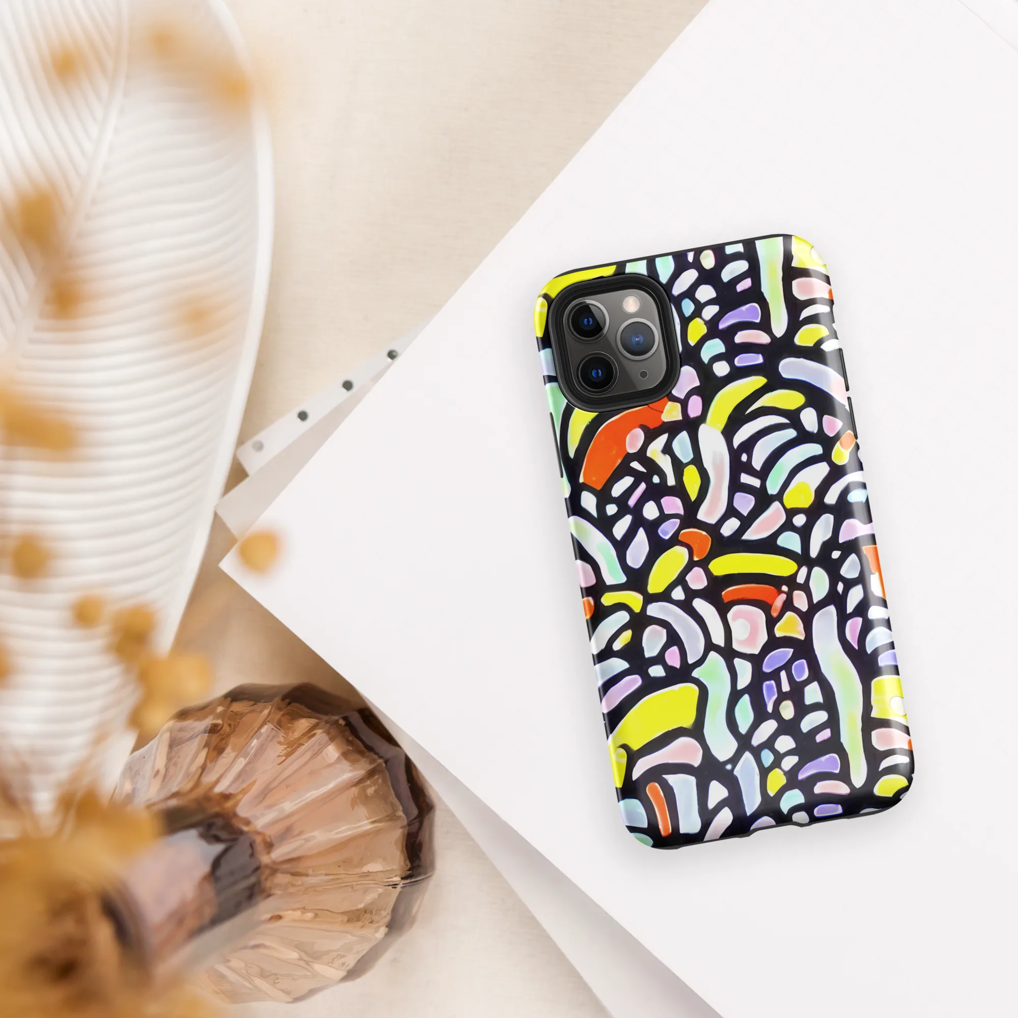 Cubist Carousel on Tough Case for iPhone® — Front