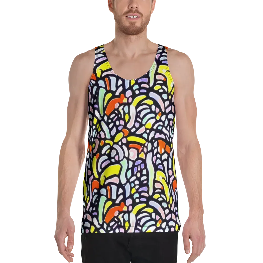 Cubist Carousel on Men's Tank Top — Front