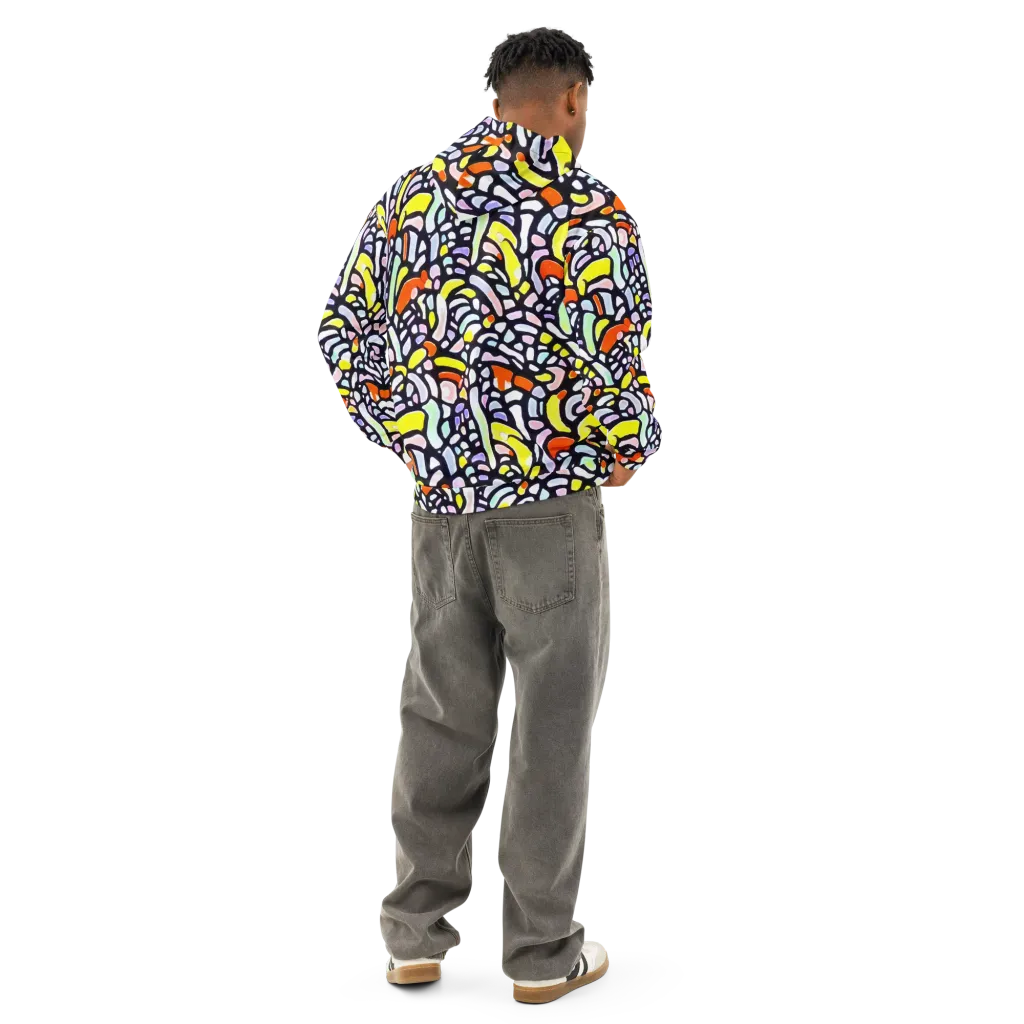 Cubist Carousel on Cotton Hoodie — Back