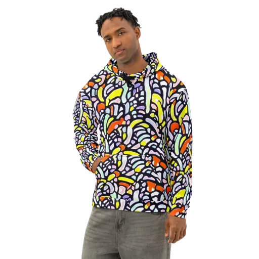 Cubist Carousel on a Cotton Hoodie