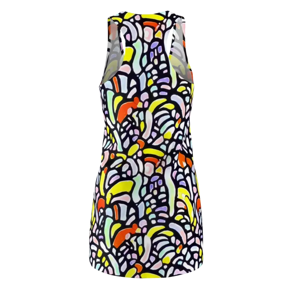 Cubist Carousel on Racerback Dress — Back
