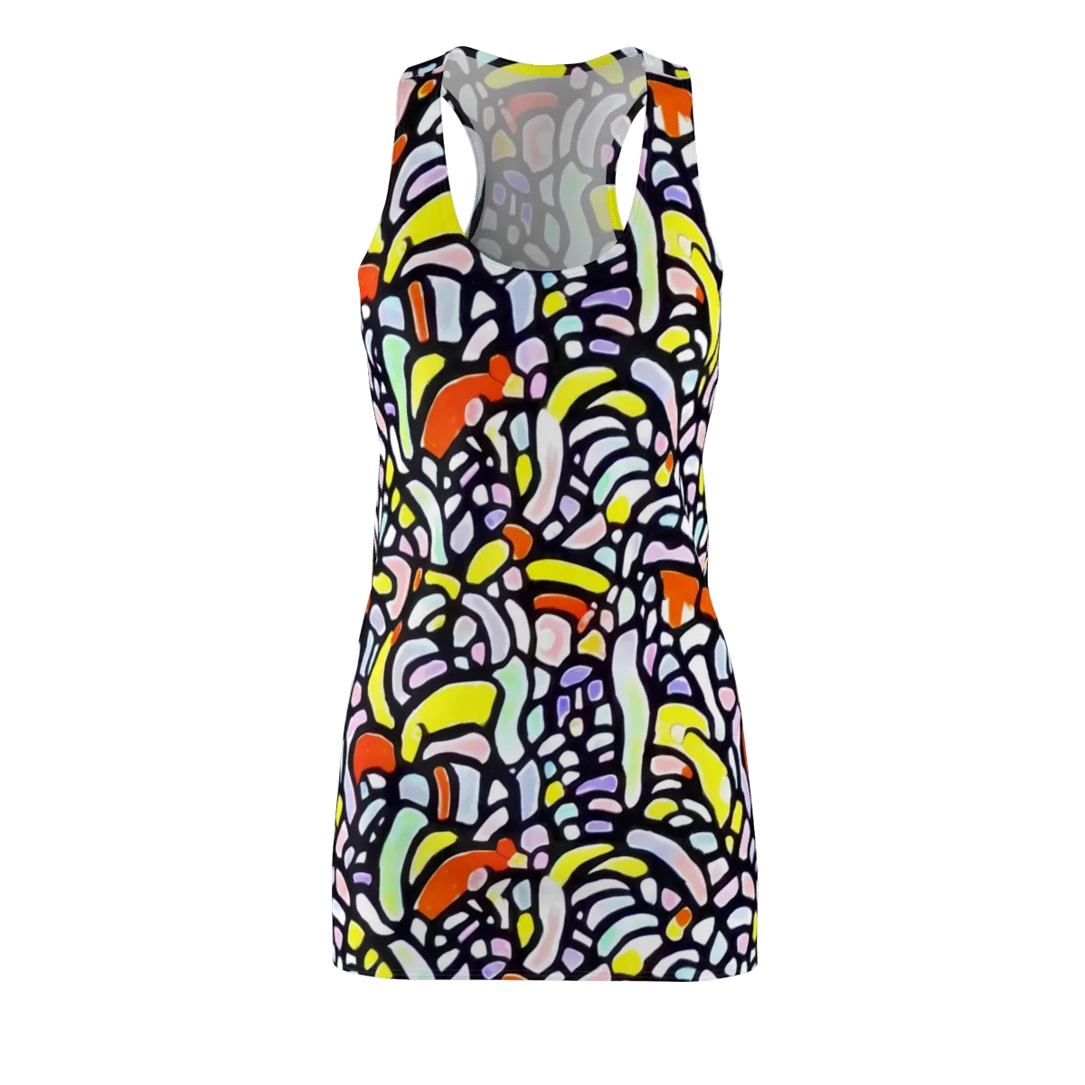 Cubist Carousel on Racerback Dress — Front
