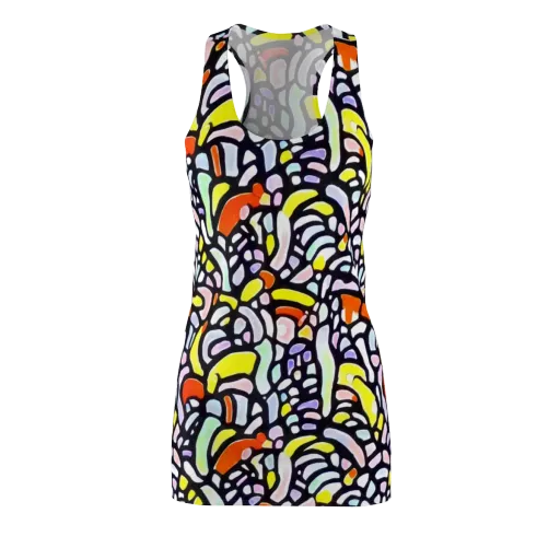 Cubist Carousel on a Racerback Dress