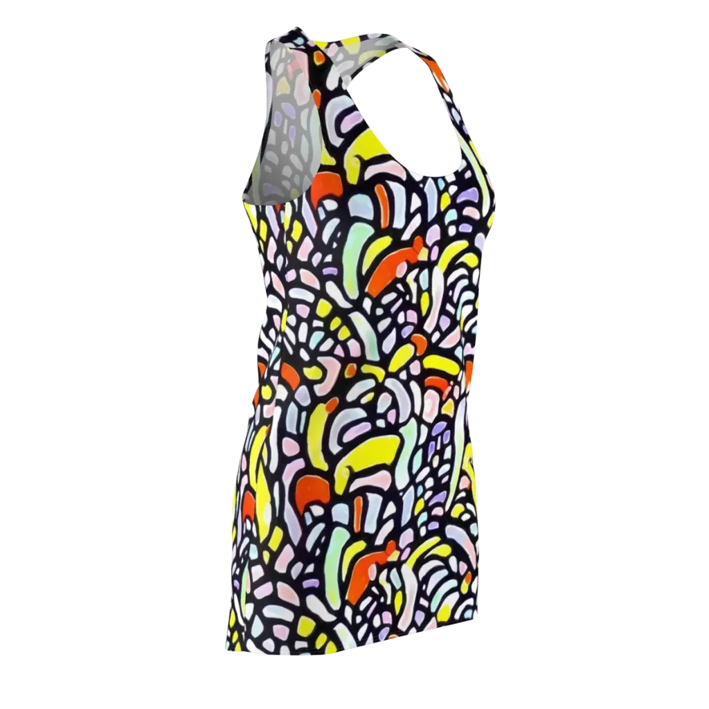 Cubist Carousel on Racerback Dress — Front Side