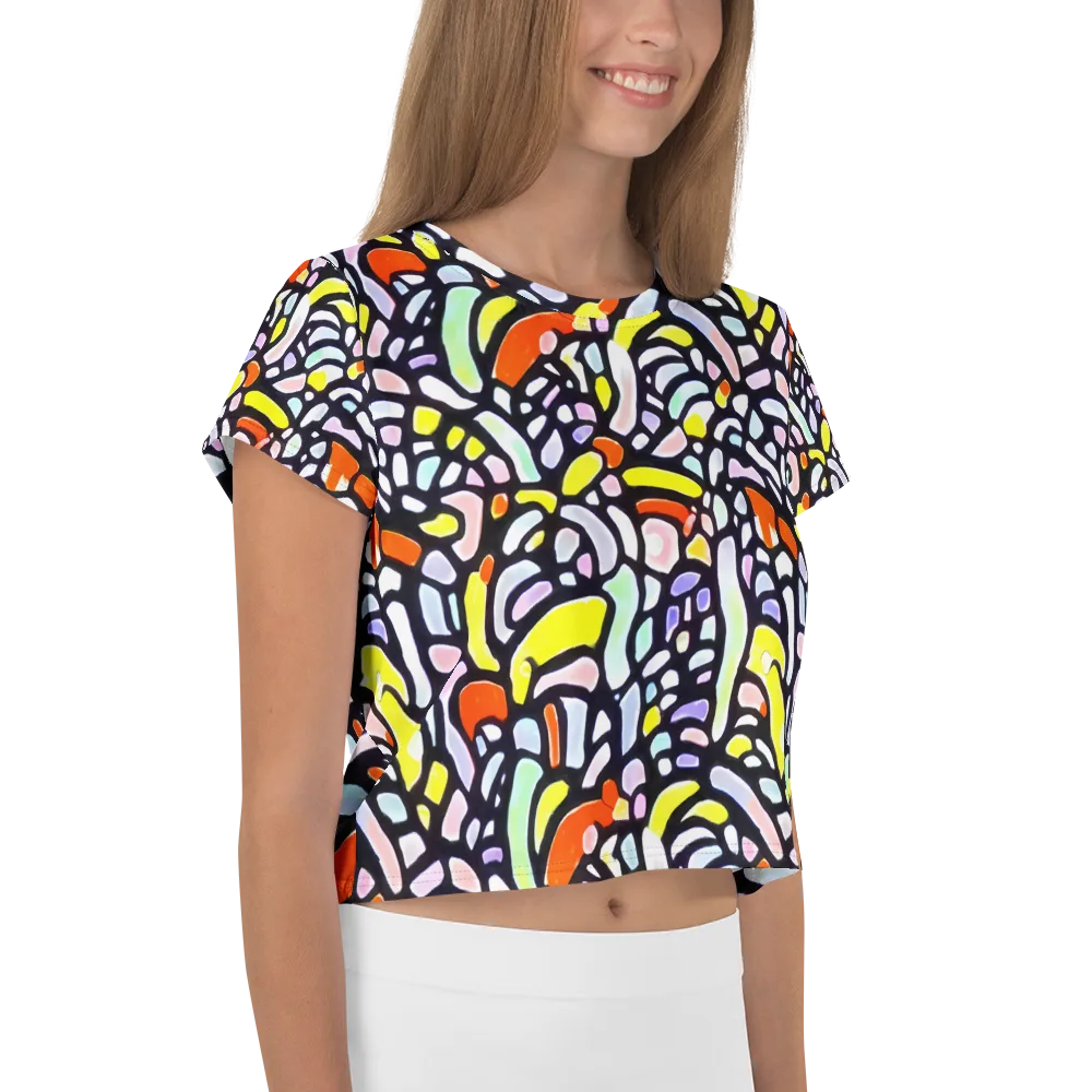 Cubist Carousel on Crop Tee — Right