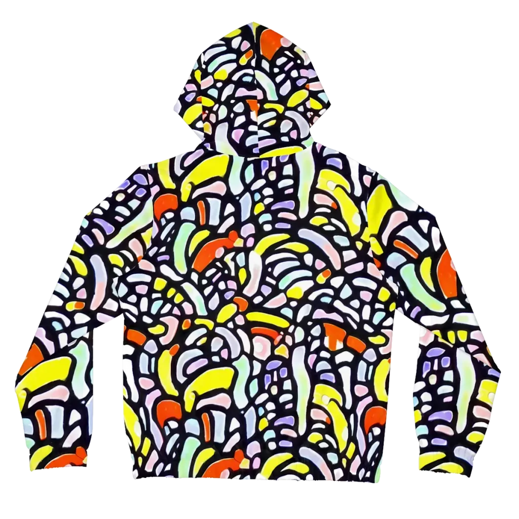 Cubist Carousel on Women's Full-Zip Hoodie — Back