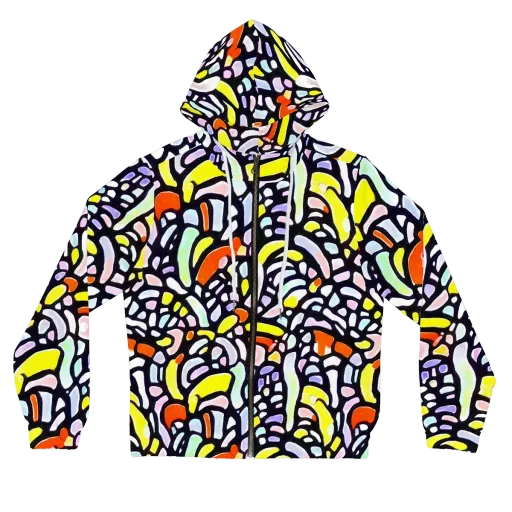 Cubist Carousel on a Women's Full-Zip Hoodie