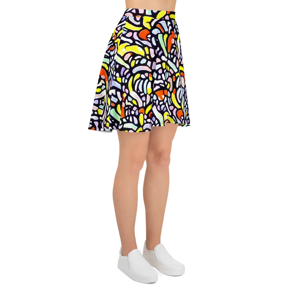 Cubist Carousel on Skater Skirt — Right