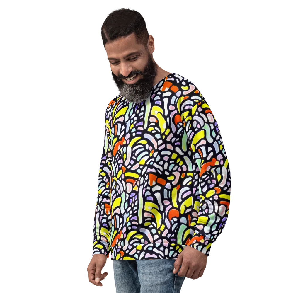 Cubist Carousel on Sweatshirt — Left Front