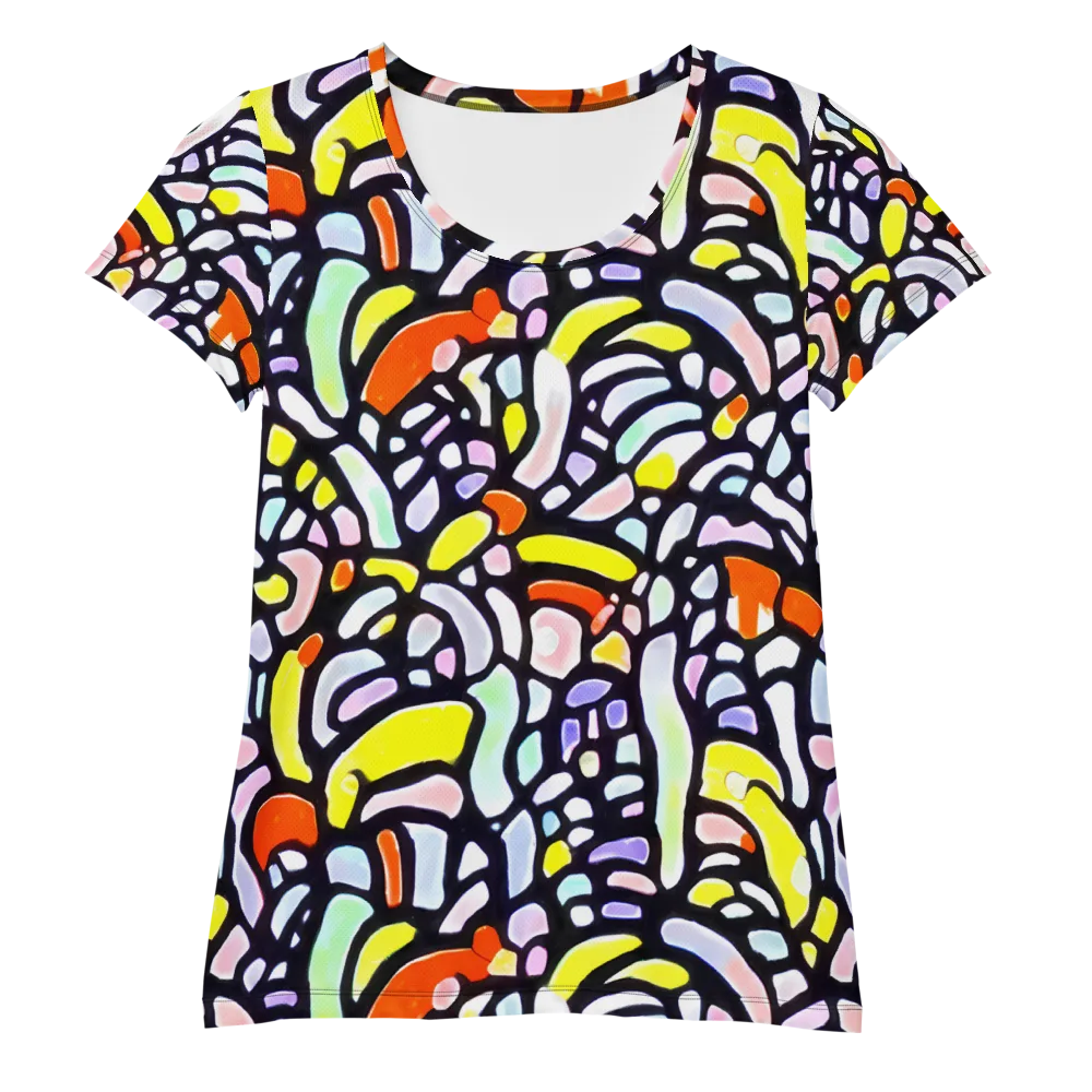 Cubist Carousel on Women's Athletic T-Shirt — Front