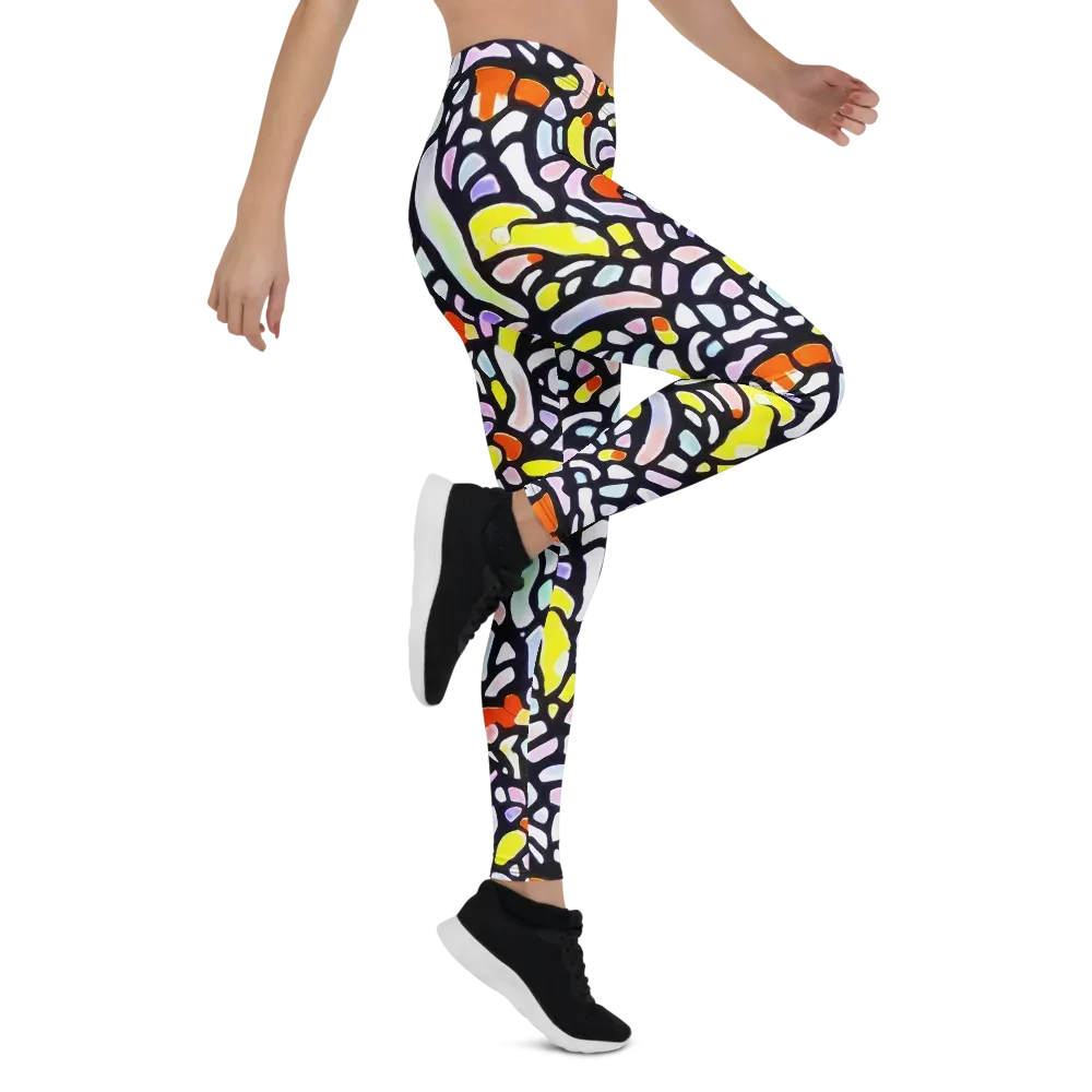 Cubist Carousel on Leggings — Right