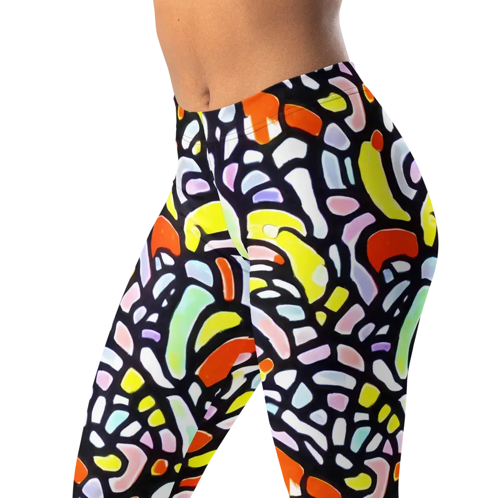 Cubist Carousel on Leggings — Left Front