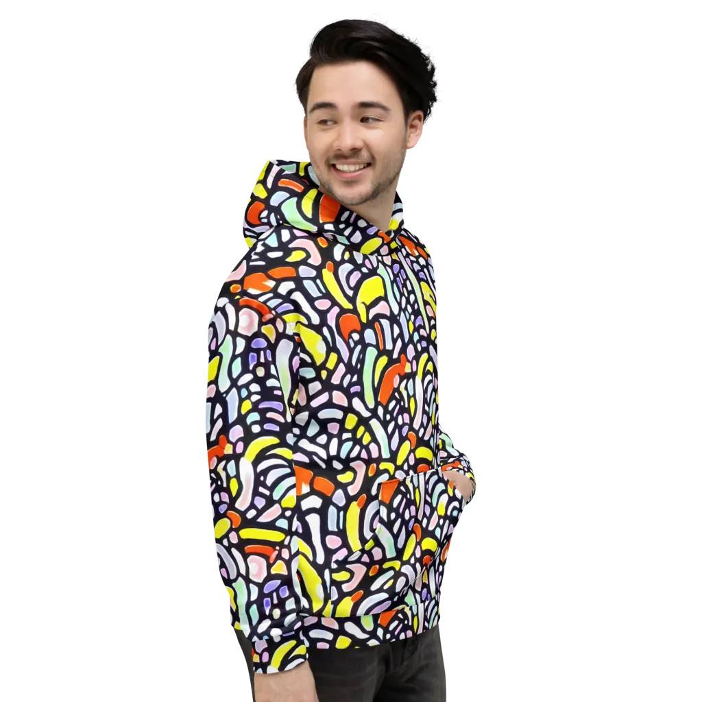 Cubist Carousel on Hoodie — Right