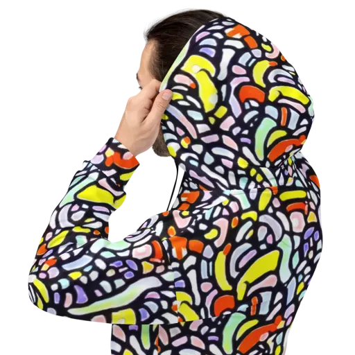 Cubist Carousel on a Hoodie