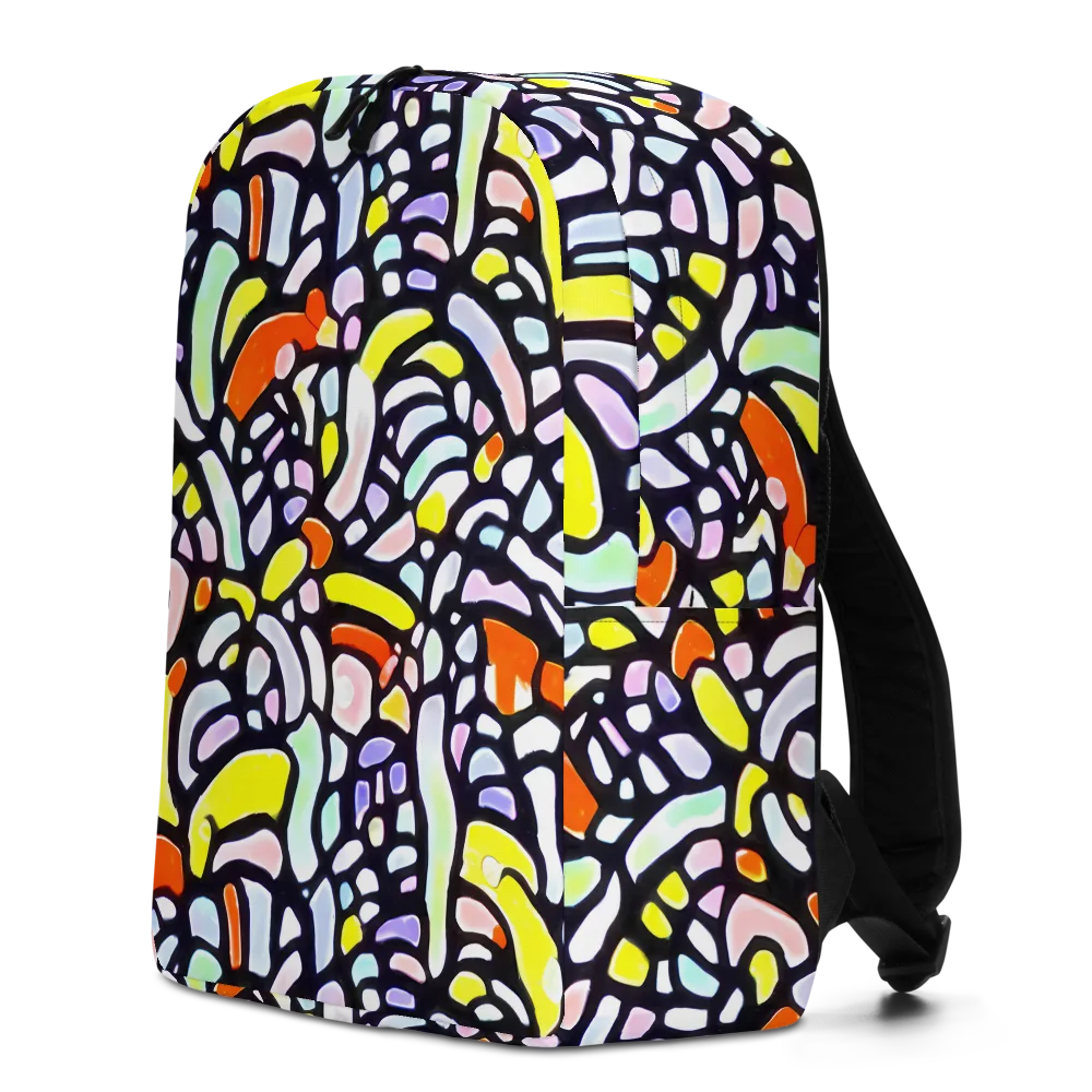 Cubist Carousel on Minimalist Backpack — Left