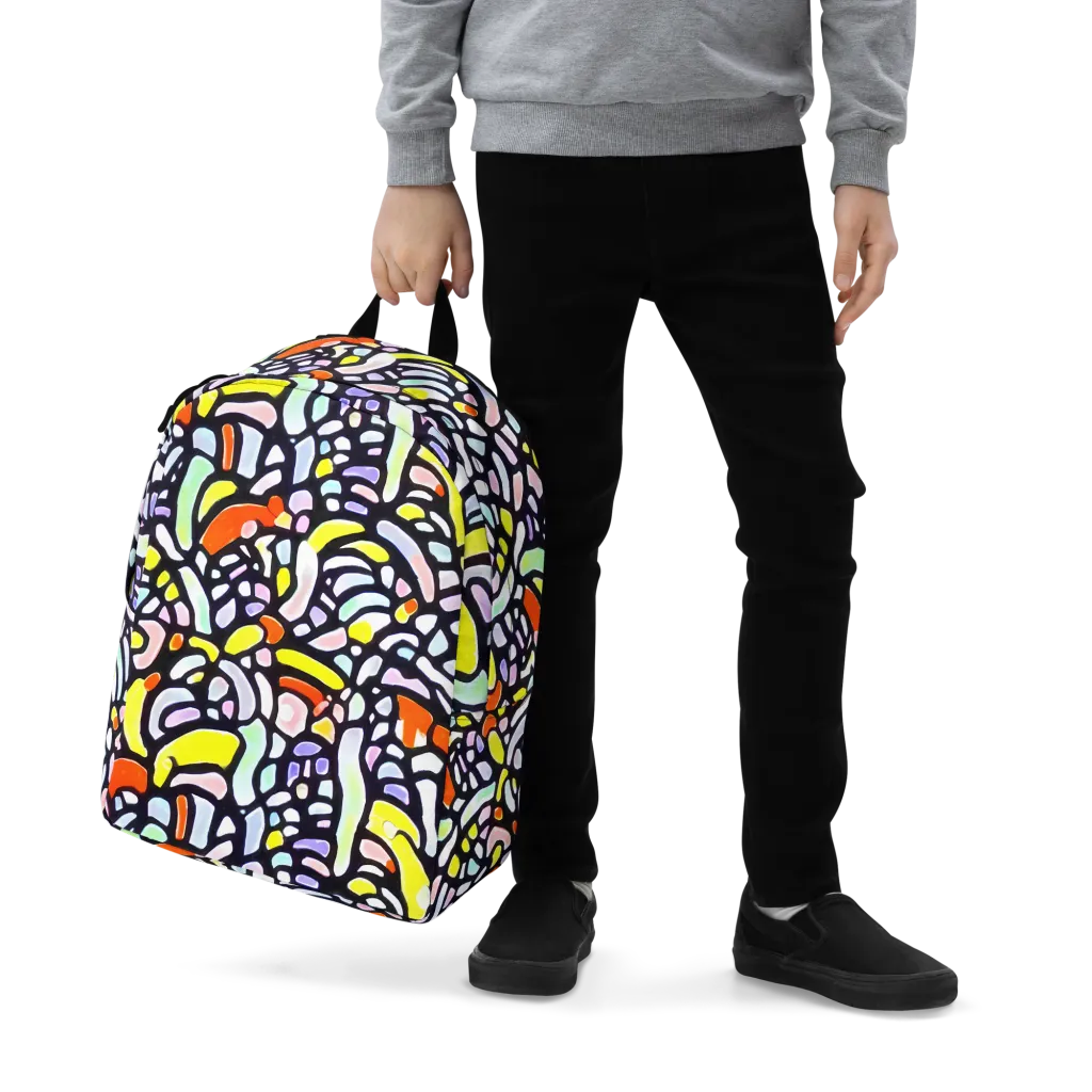 Cubist Carousel on Minimalist Backpack — Zoomed-in