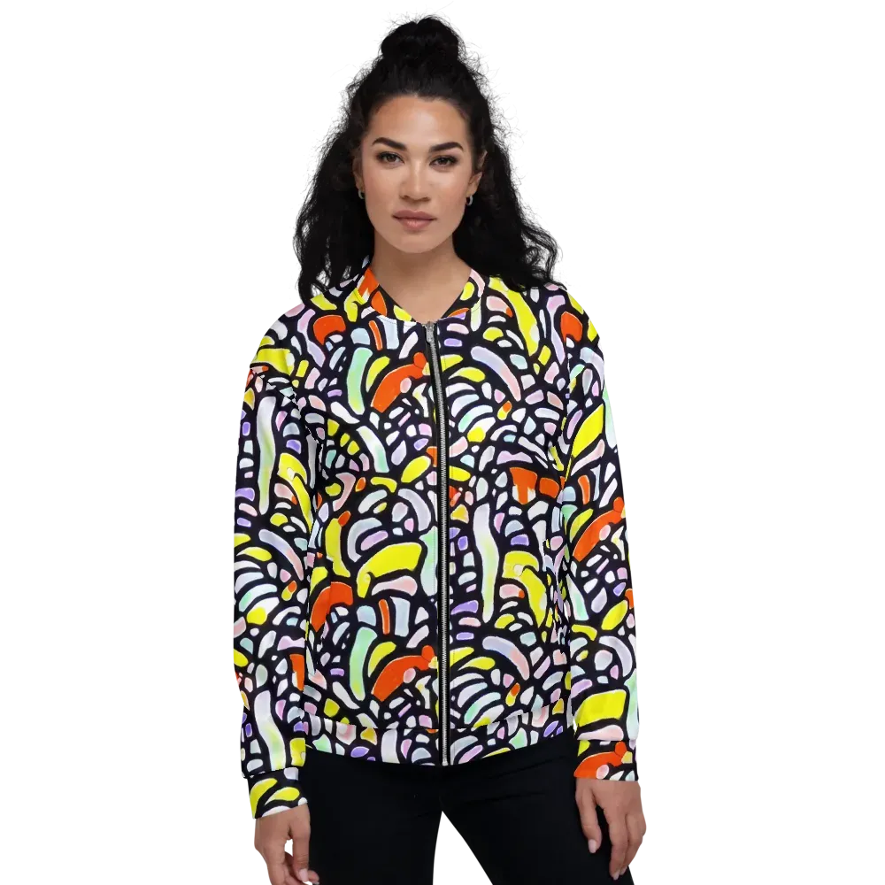 Cubist Carousel on Bomber Jacket — Front