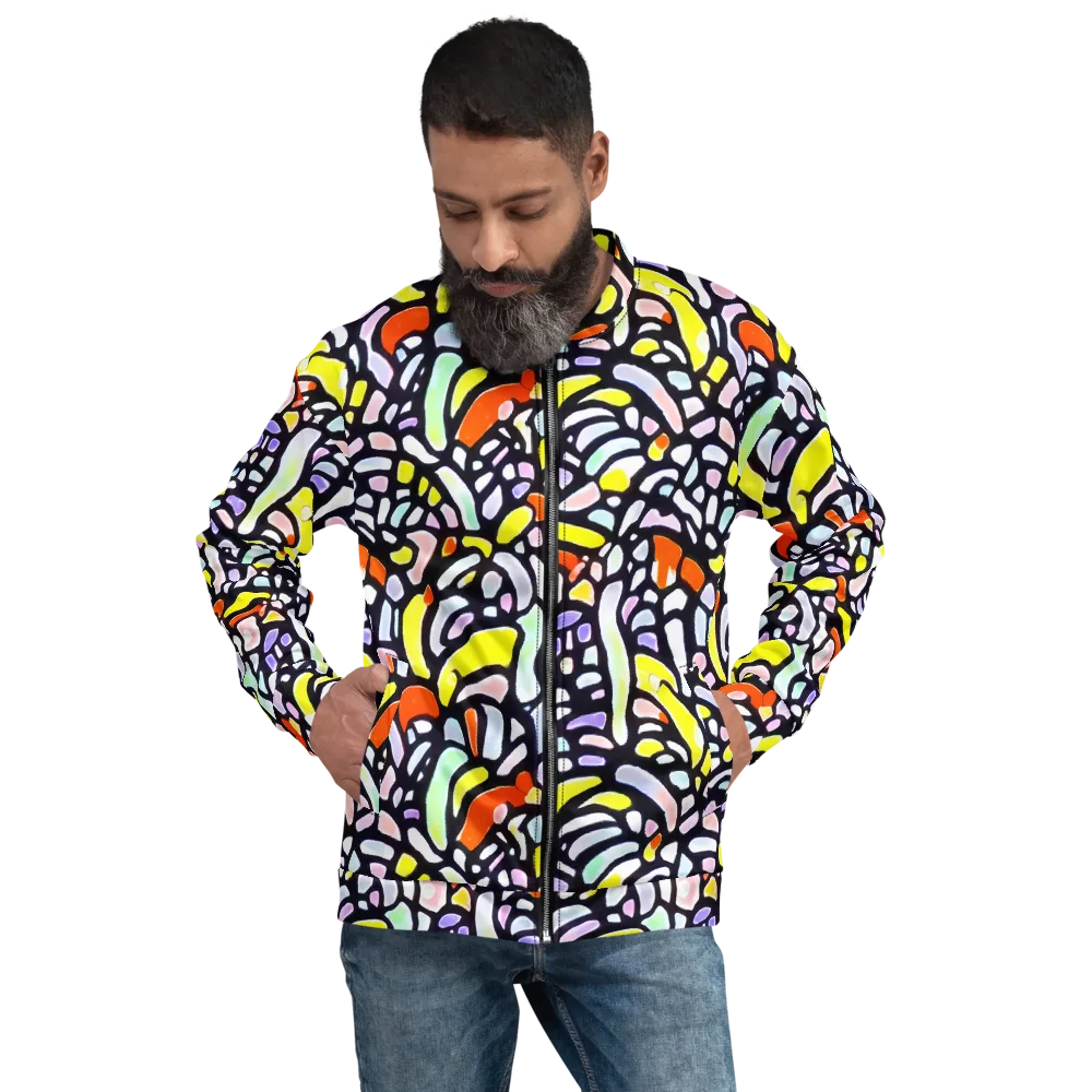 Cubist Carousel on Bomber Jacket — Front