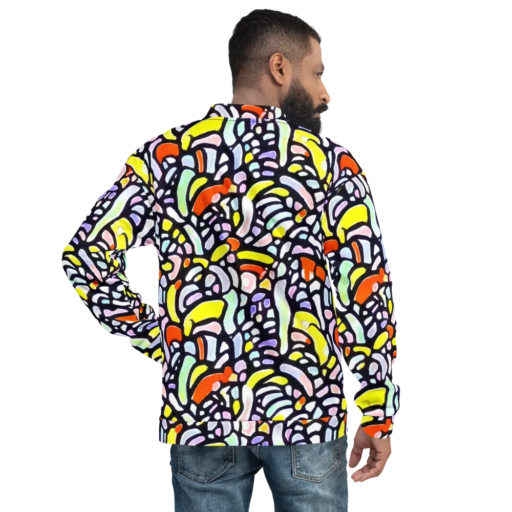 Cubist Carousel on Bomber Jacket — Back