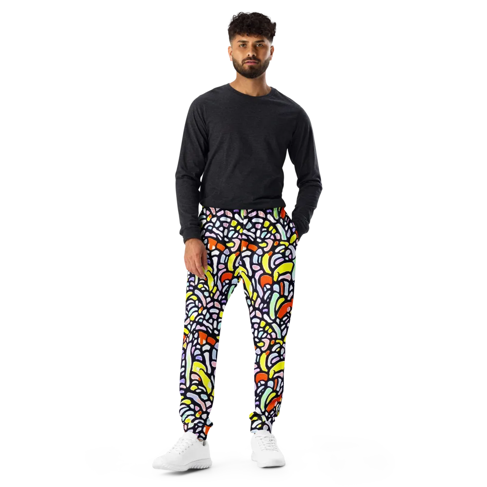 Cubist Carousel on Men's Joggers — Front