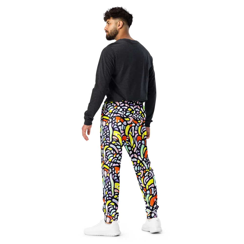 Cubist Carousel on Men's Joggers — Back