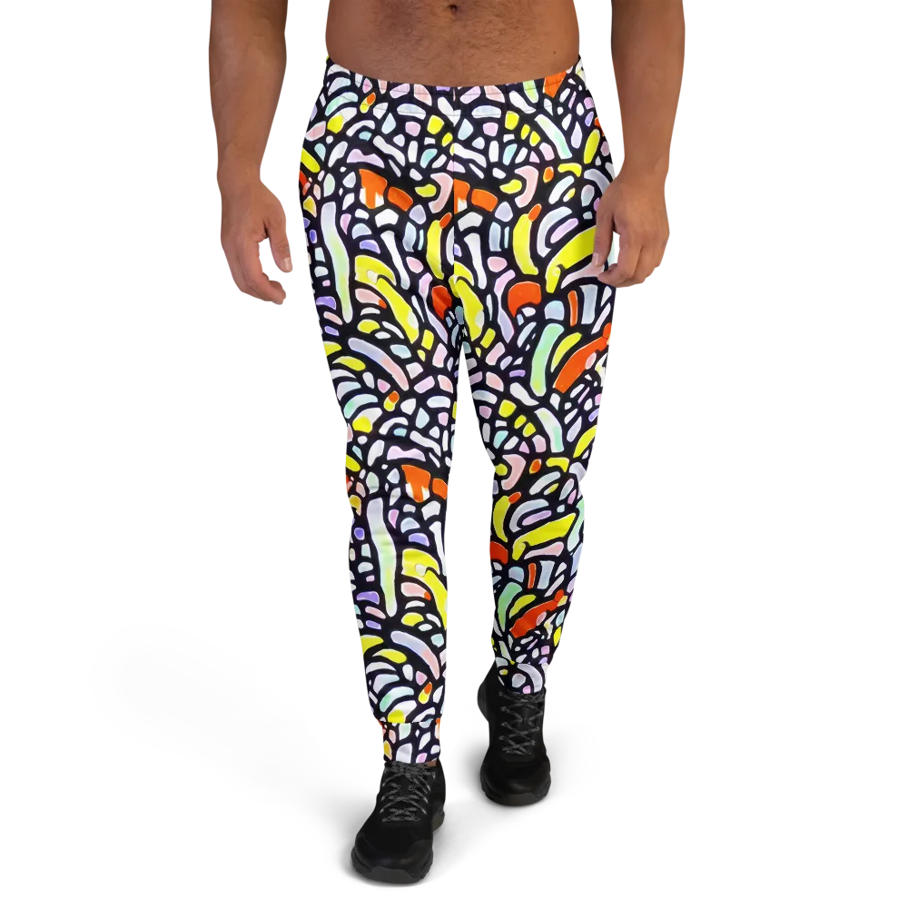 Cubist Carousel on Men's Joggers — Front