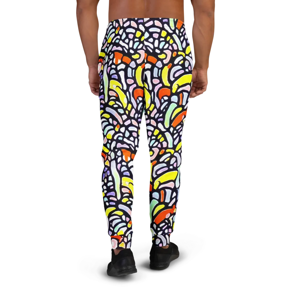 Cubist Carousel on Men's Joggers — Back
